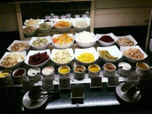 Variety of dishes in Hotel Copacabana, Havana