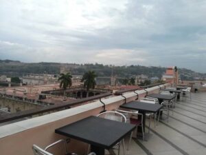 Terrace of Hotel Ambos Mundos in Cuba