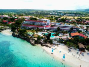 View of ocean shore of Hotel Club Atlantico